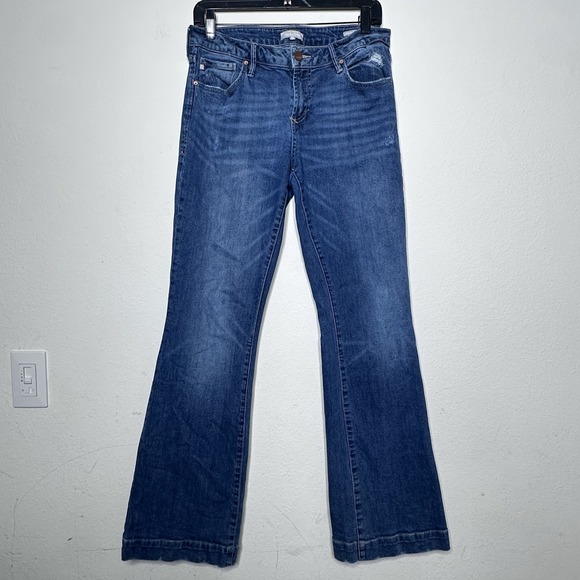 Dear John Denim - Dear John Rosie Flare Jeans Women's Size 30 Medium Wash Distressed Stretch Denim
